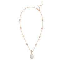 Diana M Jewels - Women's Pear & Round Lab-Grown Diamond Pendant Necklace (9.00 Ct) - Elegant Plus