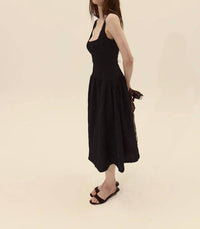 Deluc - Vedra Square Neck & Wide Shoulder Dress