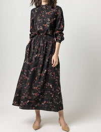 Printed Woven Pleated Hem Skirt