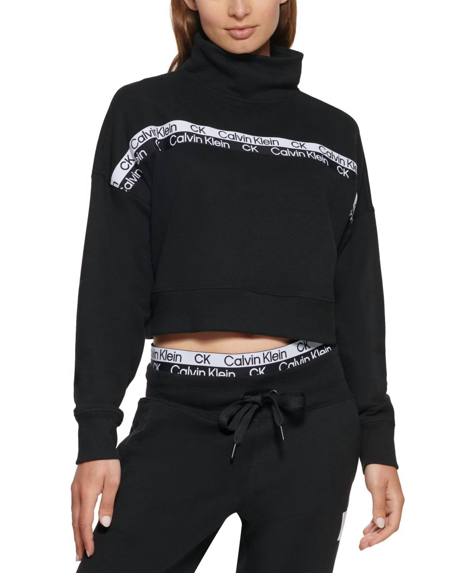 Calvin Klein - Activewear Performance Double-stripe Logo Pullover Top