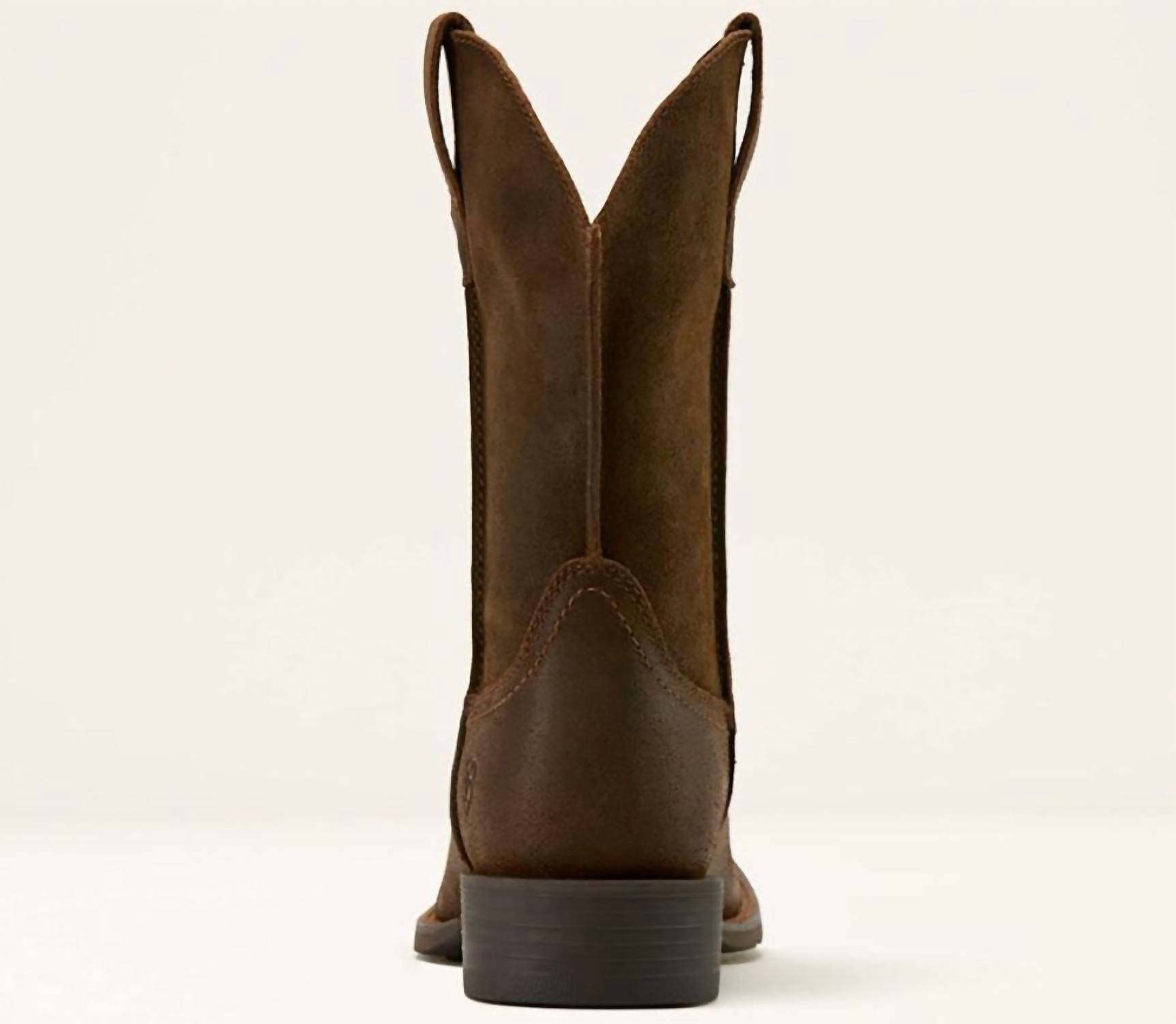 ARIAT Men's Sport Rambler Cowboy Boot in aged smokehouse - men's boots - detail view