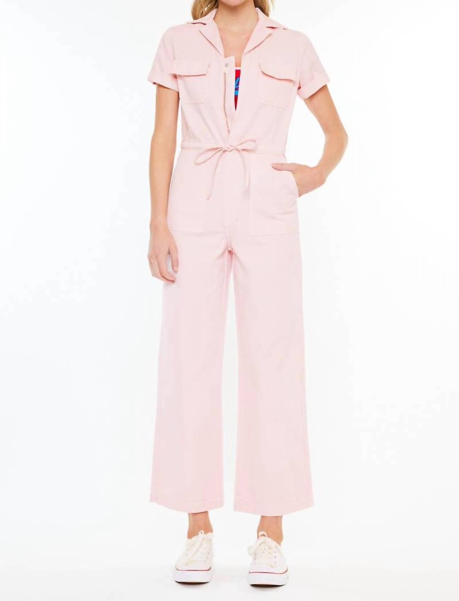 KanCan Wide Leg Jumpsuit in blushing pink - women's pants - view 4