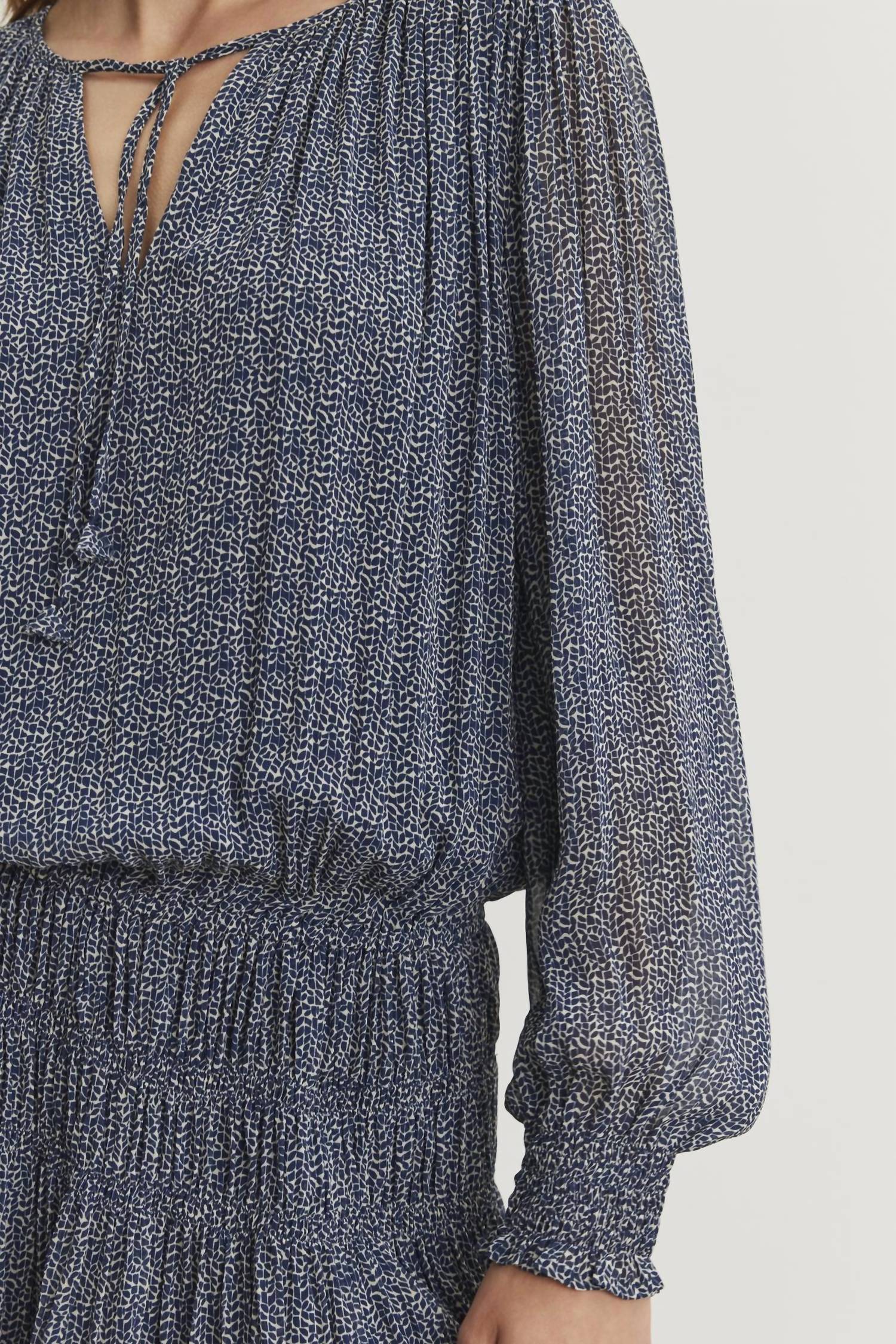Velvet By Graham & Spencer - Gelila Printed Viscose Smocked Dress