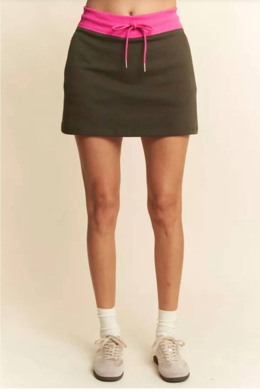 Davi & Dani - Two Tone Mini Skirt