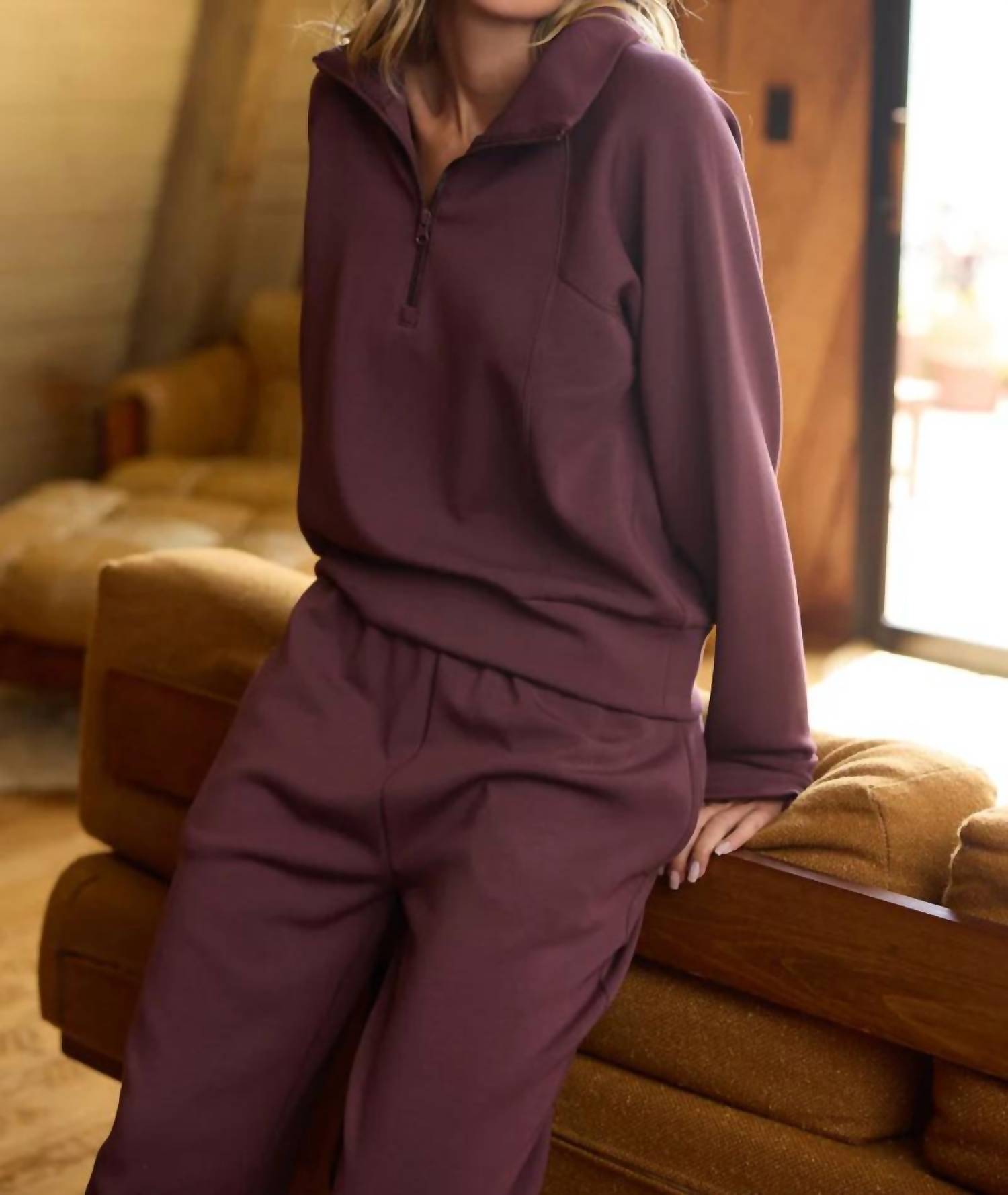 Vintage Havana - Women's Truffle Cloud Fleece Flare Pants