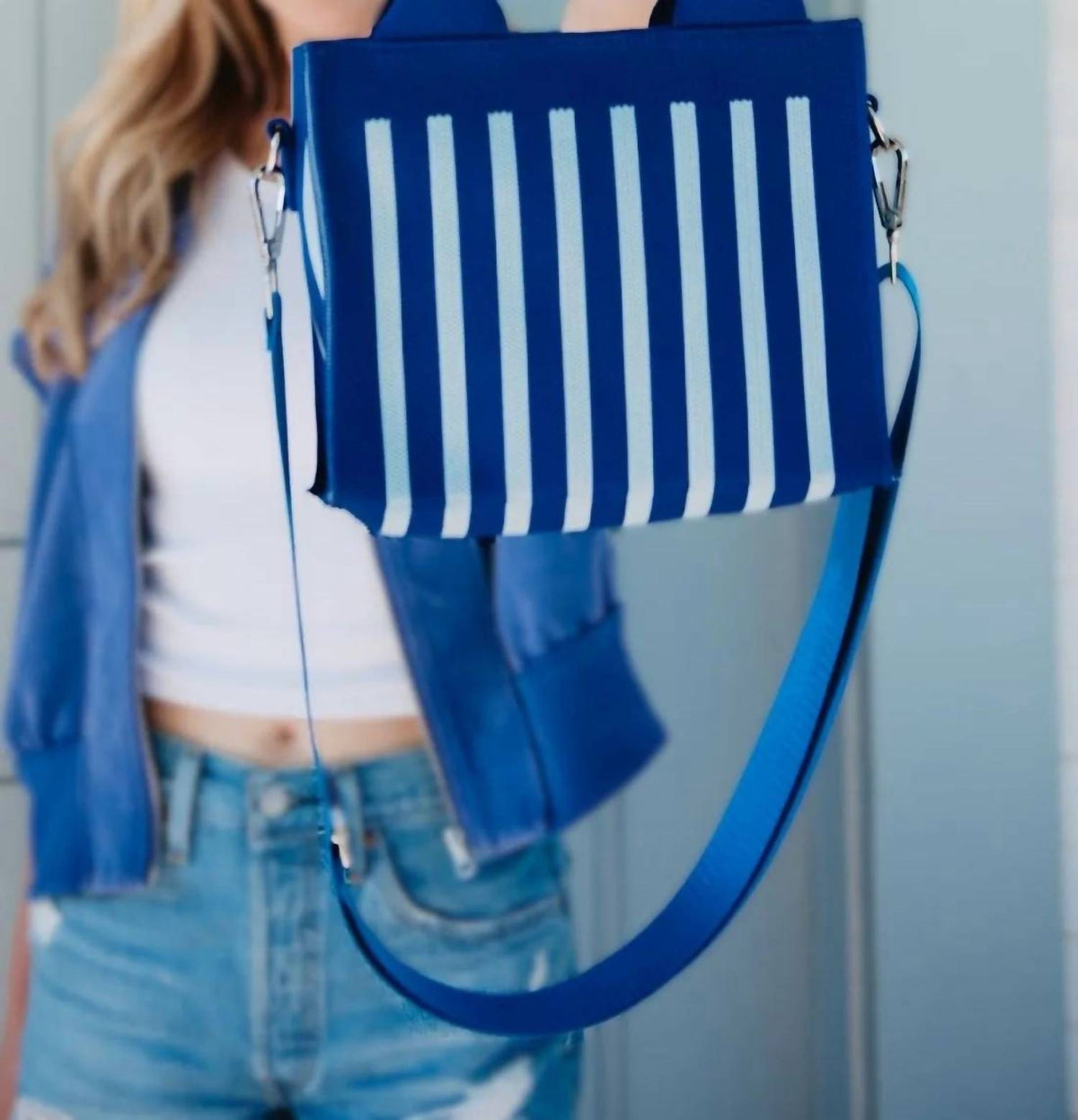 Katydid - Women's Striped Structured Mini Tote