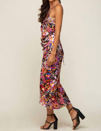 Dress Forum - Floral Ruched Midi Dress