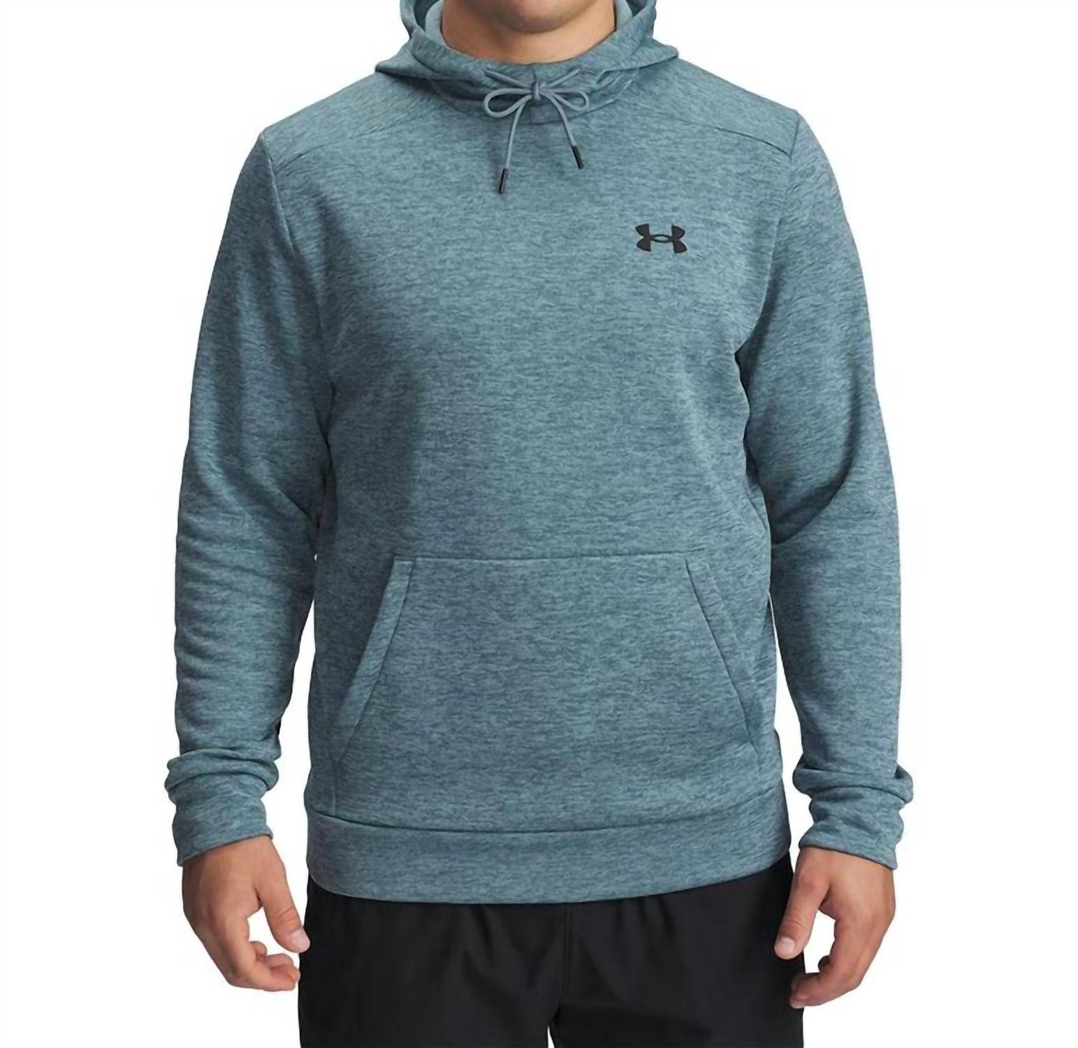 UNDER ARMOUR Men's Fleece Twist Hooded Sweatshirt in blue - men's shirt