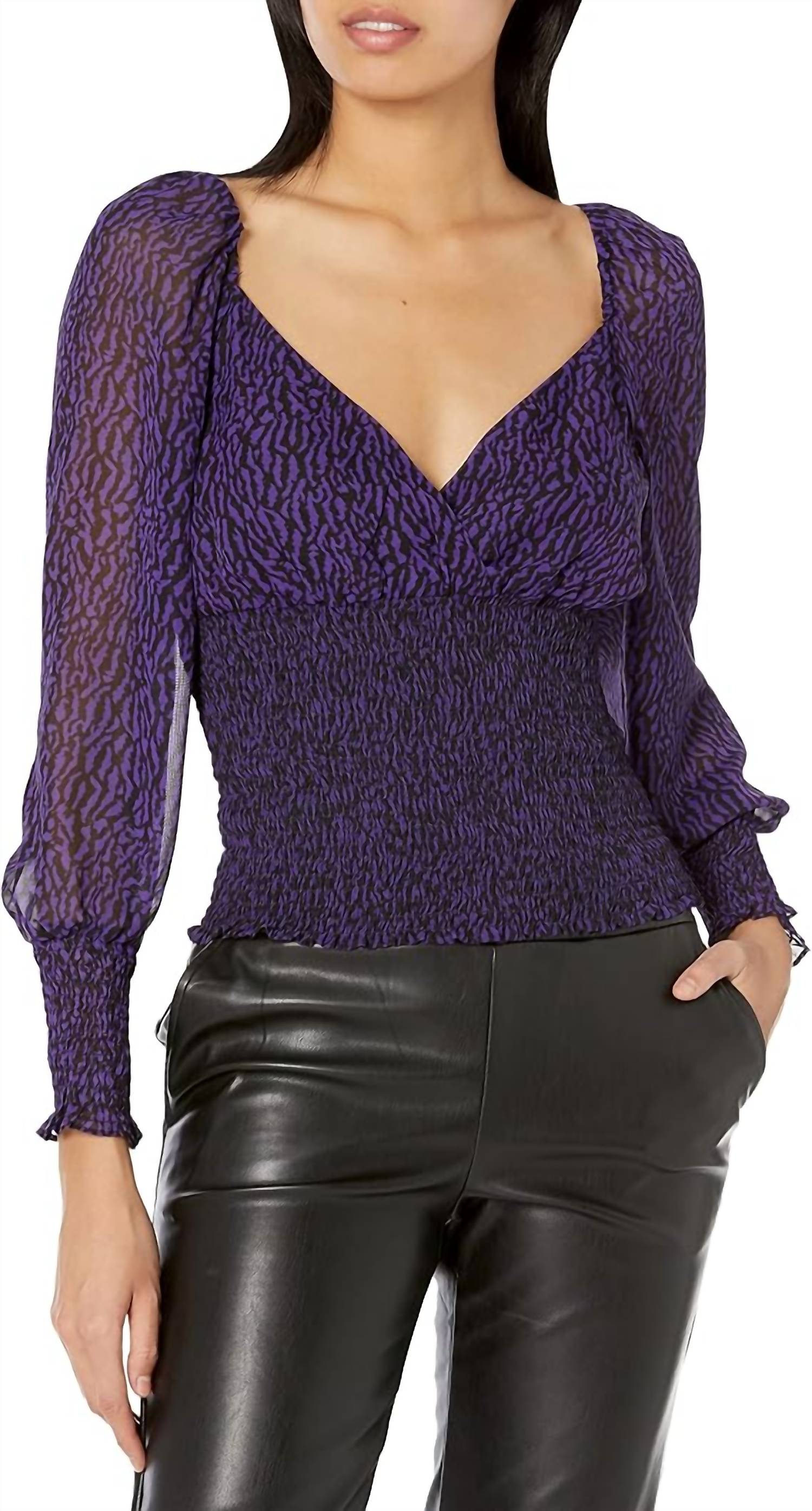 Bb Dakota - Print Smock Surplice Blouse