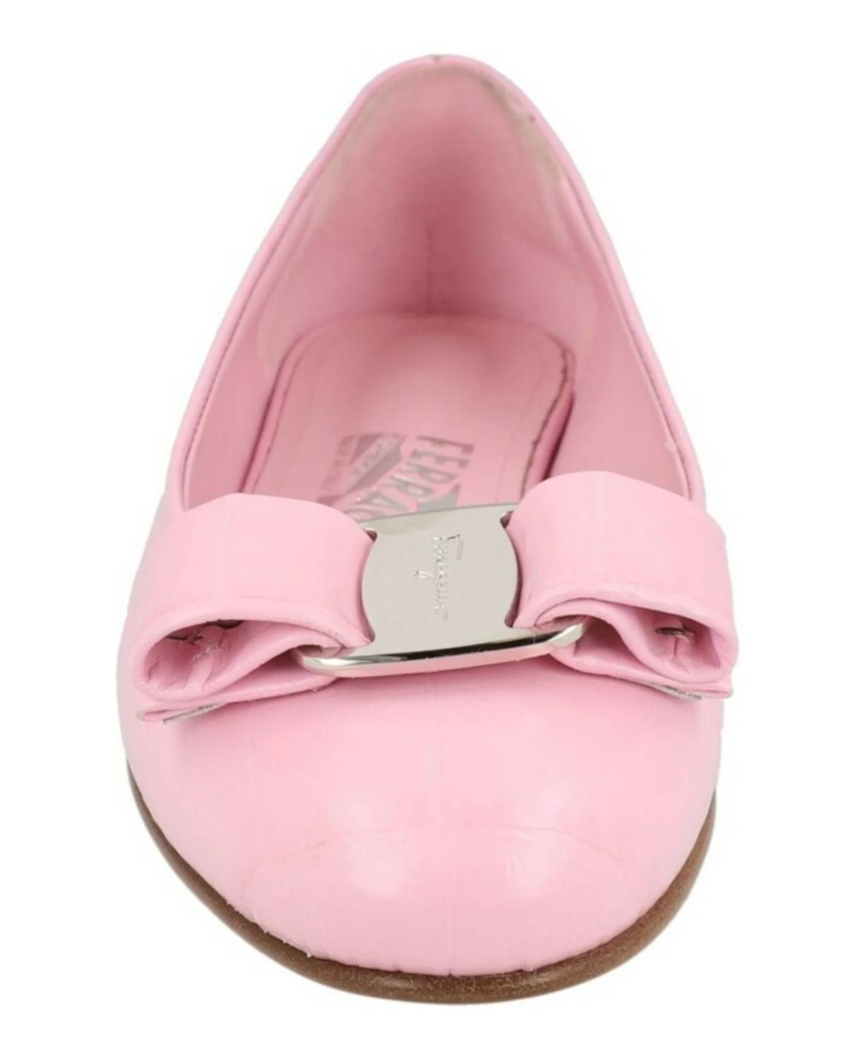 Salvatore Ferragamo - Women's Varina Croco Embossed Ballerina Flats