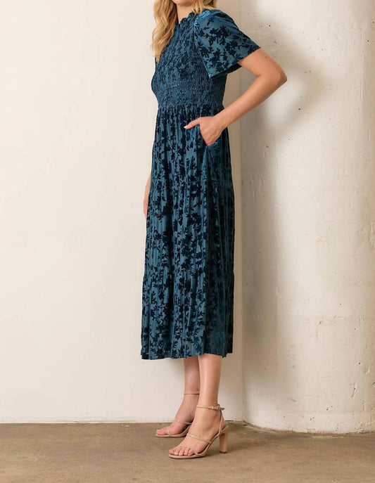 Polagram - Printed Velvet Dress -PLUS