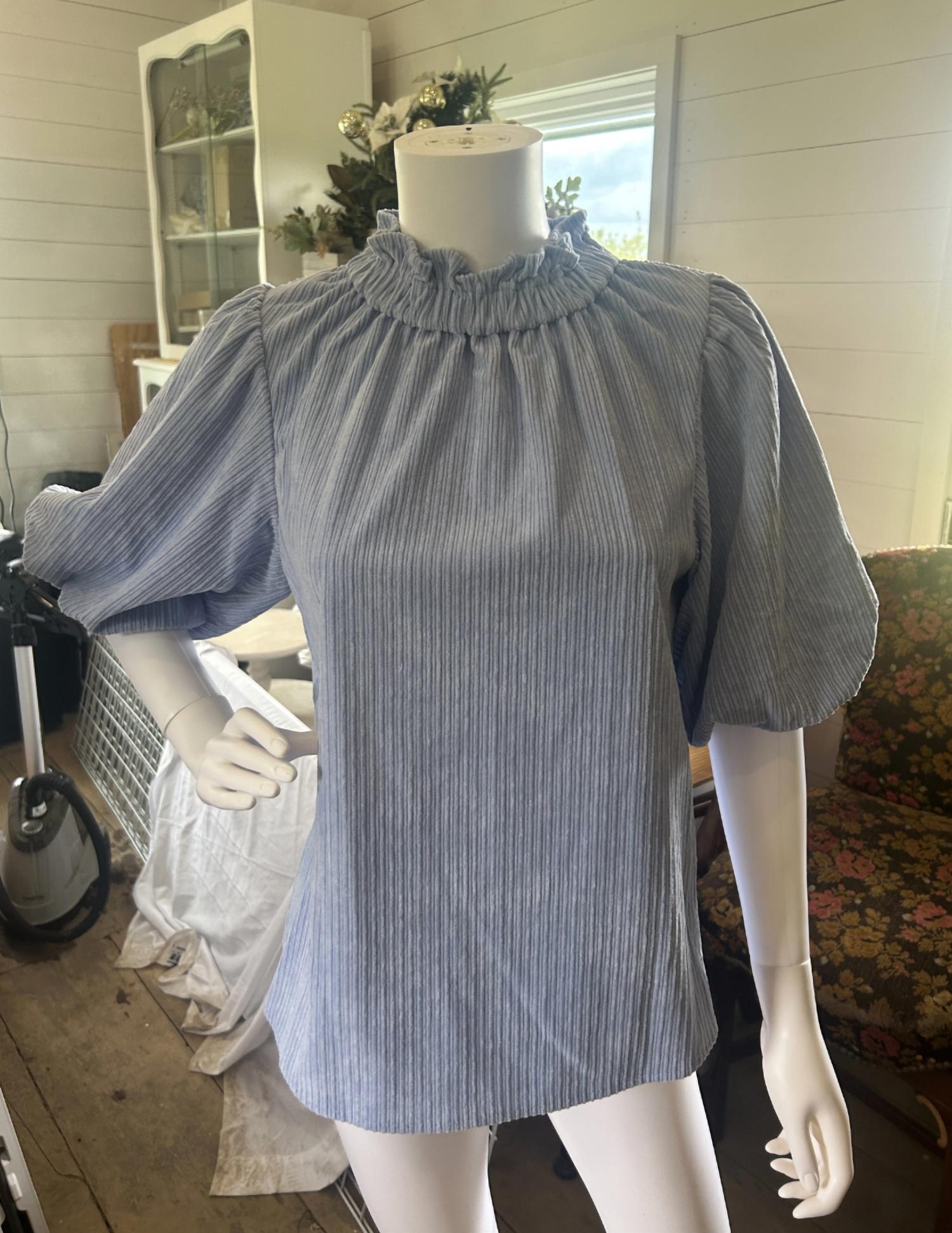 Thml - Women's Puff Sleeve Corduroy Top