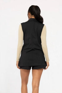 Mono B - Identity Biz Sleeveless Vest Blazer