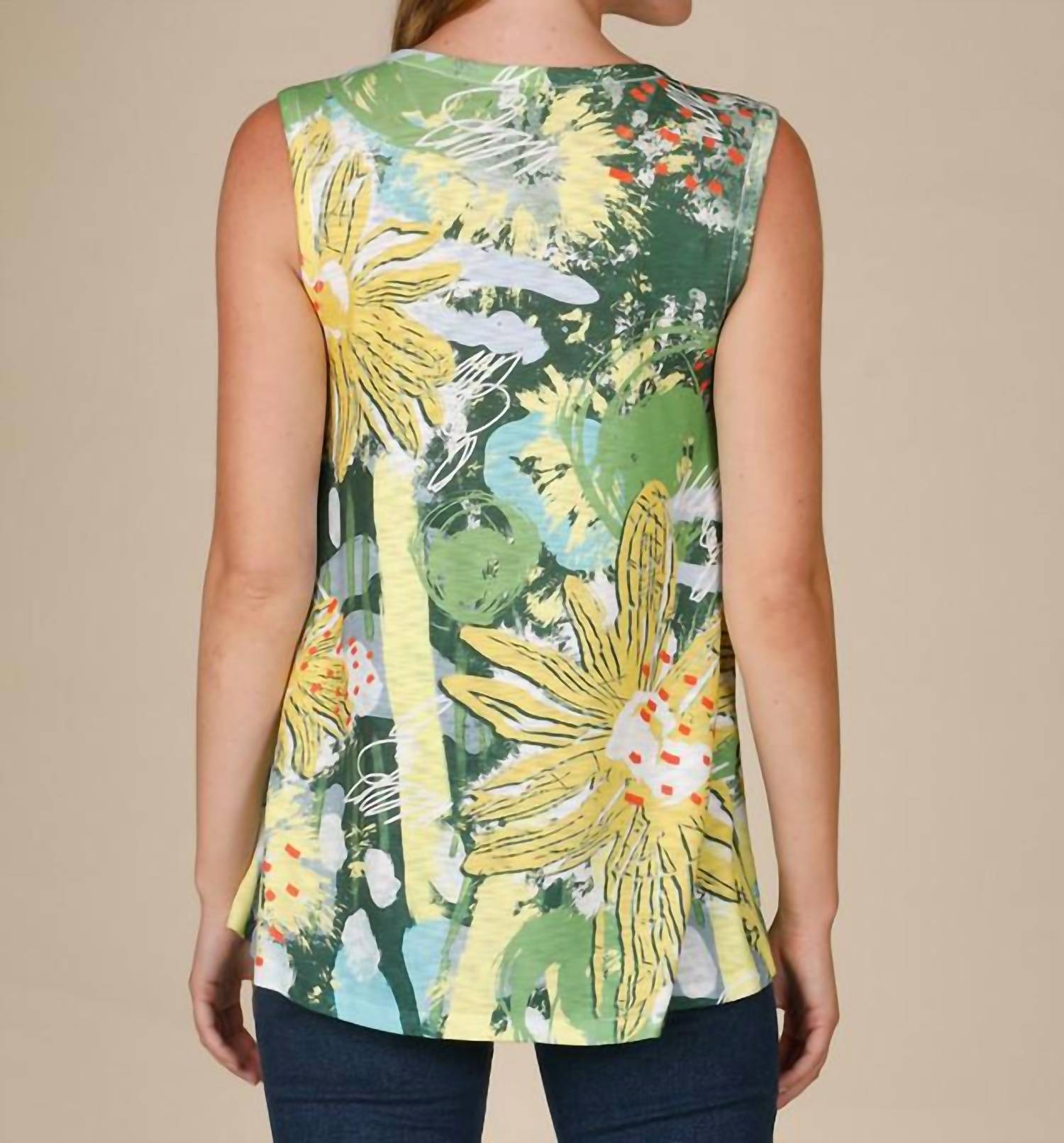Inoah - Tropical Bloom A-line Tank Top