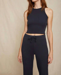 Amo - Crop Rib Muscle Tank Top