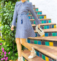 Ivy Coast Blaire Gingham Dress in blue - women's dress - alternate view