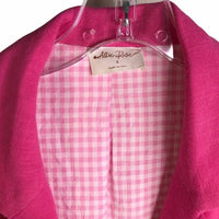 Allie Rose - Women's Linen 3/4 Roll-tab Sleeve Jacket