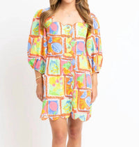 Karlie - Fruit Gauze Scallop Dress