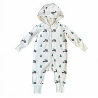 Babysprouts - Boys Christmas Truck Zip Bamboo Romper