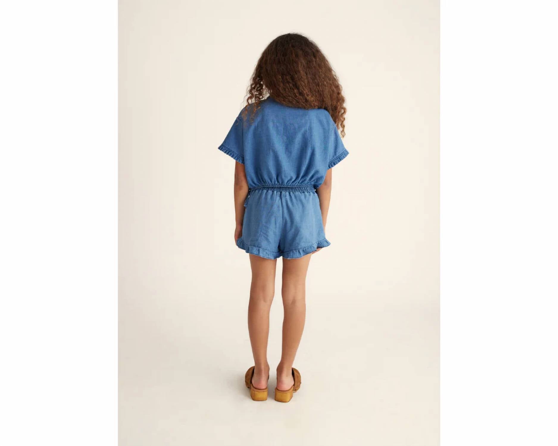Cozmo - Girl's Twill Denim Shorts Set