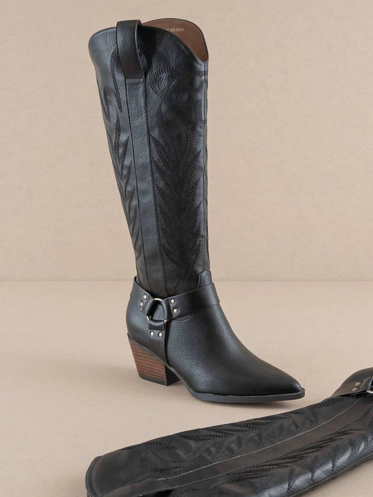 OASIS SOCIETY Women's Faye Western Boot in black - women's shoe - alternate view