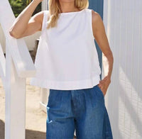 Frank & Eileen - Tattered Denim Shell Tank