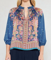 Current Air - Paisley 3/4 Sleeve Blouse
