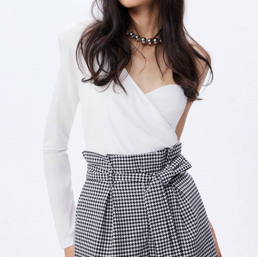 Theo The Label - Erato Paper Bag Houndstooth Short