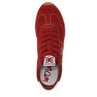 Sam Edelman Women's Isella Suede Lace-up Sneaker in red - women's sneaker - view 4