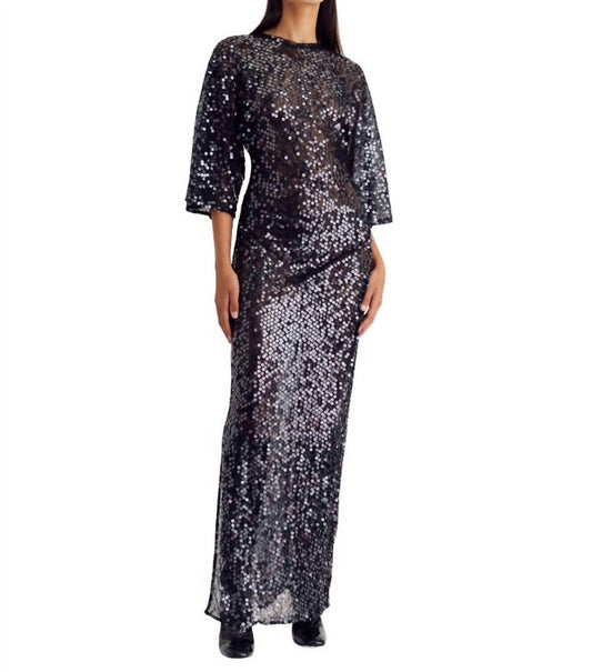 Suboo - Ava Lace Sequin Cape Sleeve Maxi Dress