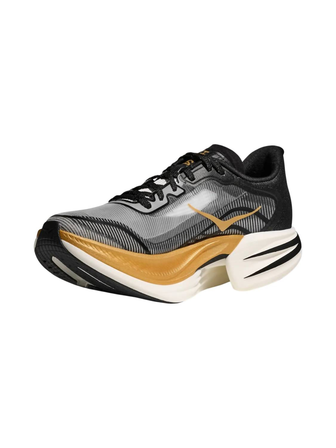 Hoka Unisex Cielo X1 2.0 Ms Shoes in black gold - men's shoe - detail view