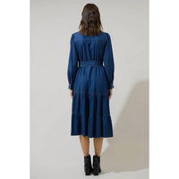 Sugarlips - Skylah Denim Tiered Midi Dress