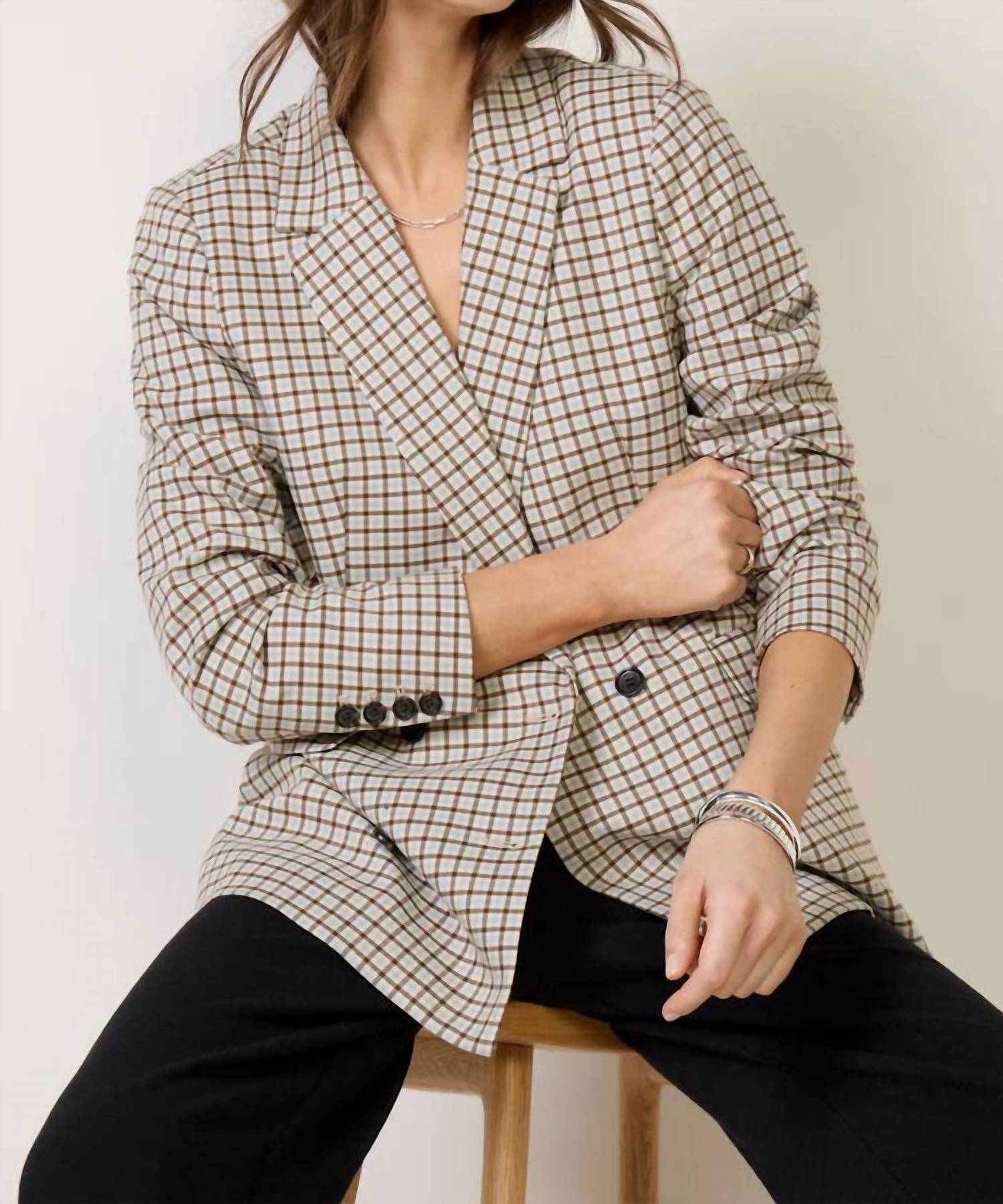 Rails Jac Blazer in blue bay check - women's jacket - view 4