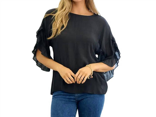 Doe And Rae - Ruffle Sleeve Blouse