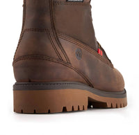 Andrea Men's Masculine Edge Leather Boots in dark brown - men's boots - detail view