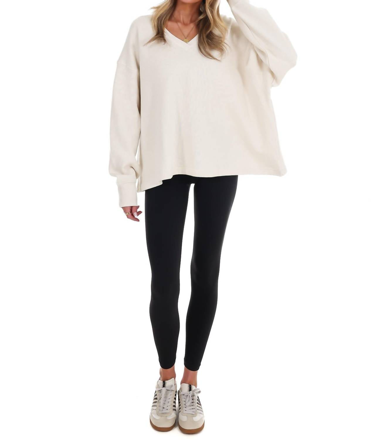 Hyfve - Urban Fade Oversized V-Neck Sweatshirt