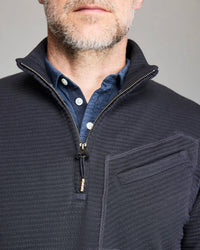 Billy Reid - Quilted Half-zip Sweater