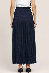 Current Air - Crinkled Smocked Waist Maxi Skirt
