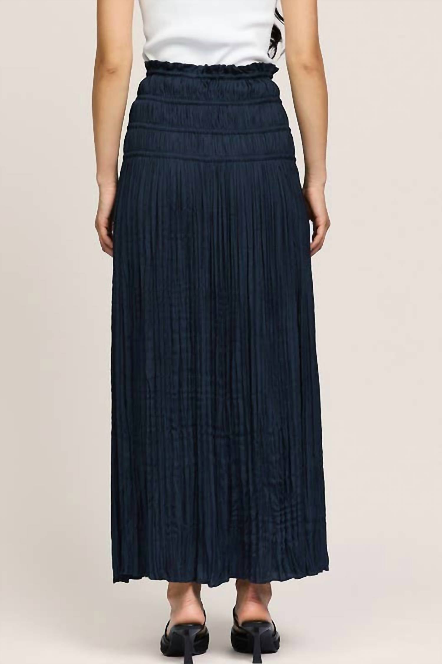 Current Air - Crinkled Smocked Waist Maxi Skirt