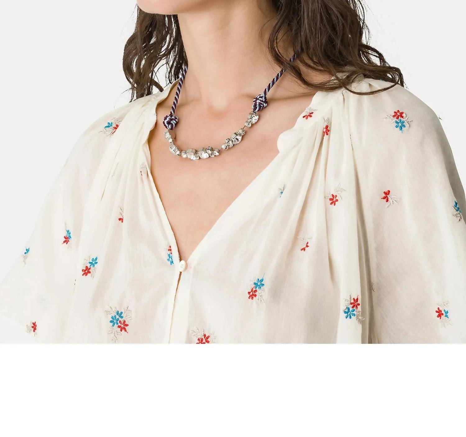 Forte Forte - Petites Fleurs Embroidery Voile Bohemian Shirt