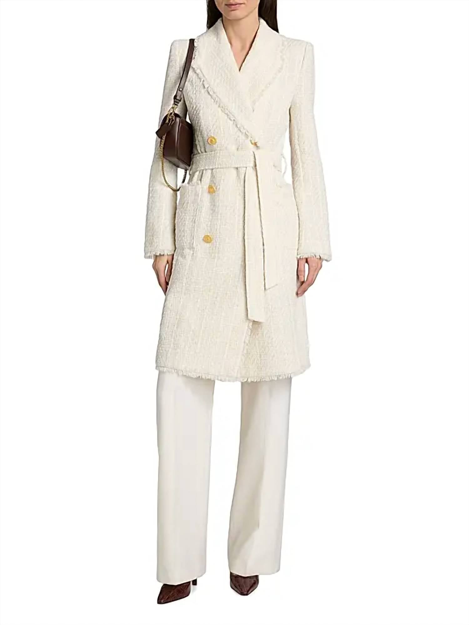 L'Agence - Cooper Unlined Tweed Coat