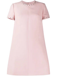 Valentino - Embellished Trim Flared Mini Dress