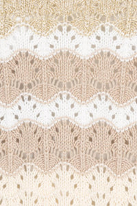 ESQUALO Knit Striped Trousers in beige multi - women's pants - alternate view
