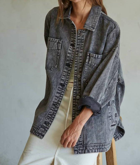 By Together - Woven Washed Denim Jacket