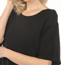Joseph Ribkoff - Embellished Short Sleeve Loose Top