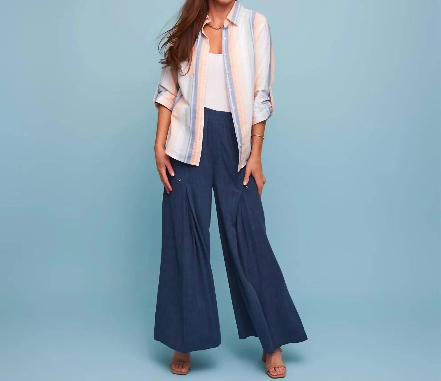 Elsie & Zoey - Wynn Striped Button Up Shirt