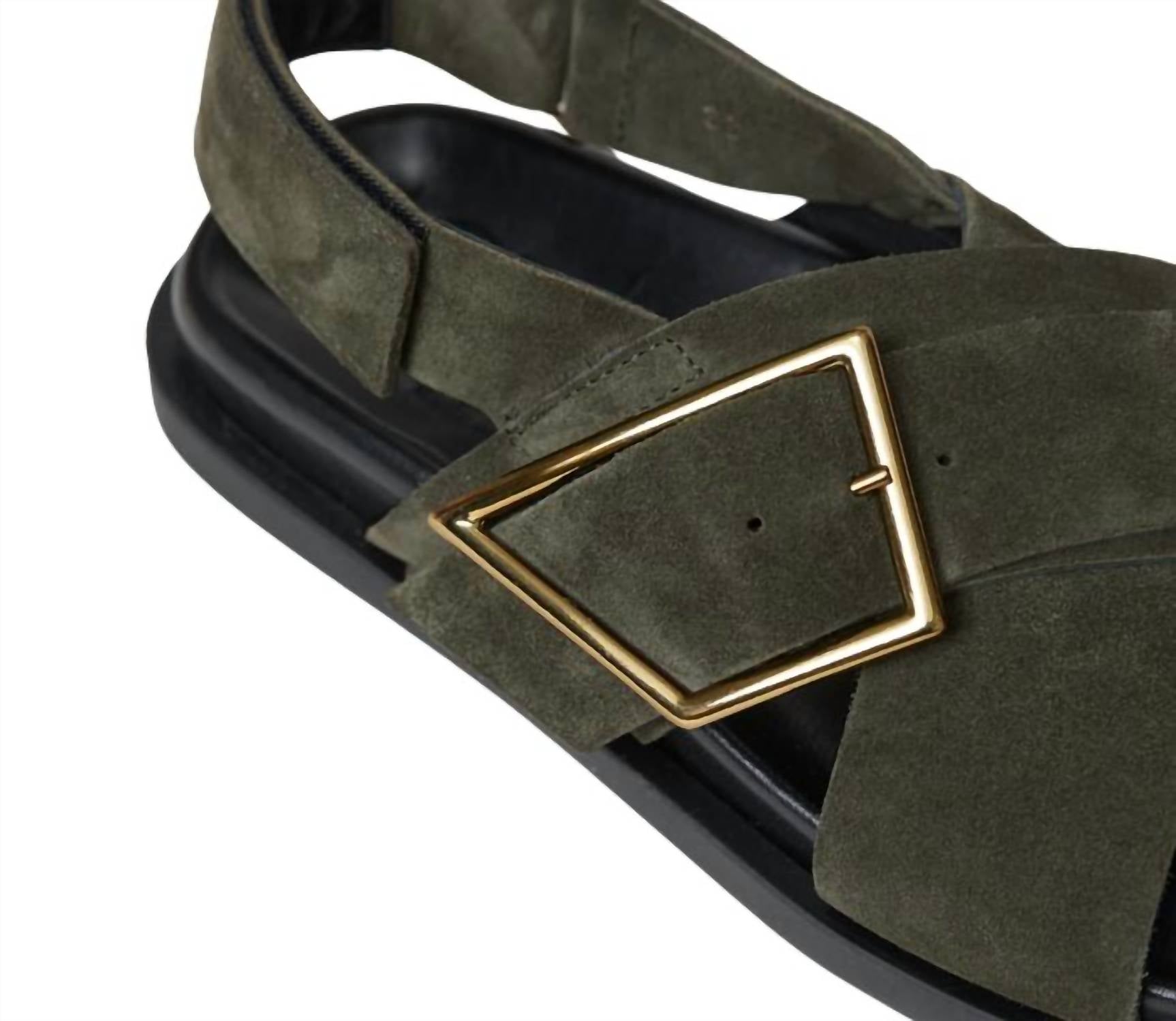 CLOSED Women's Suede Sandals in chino green - women's sandal - view 4