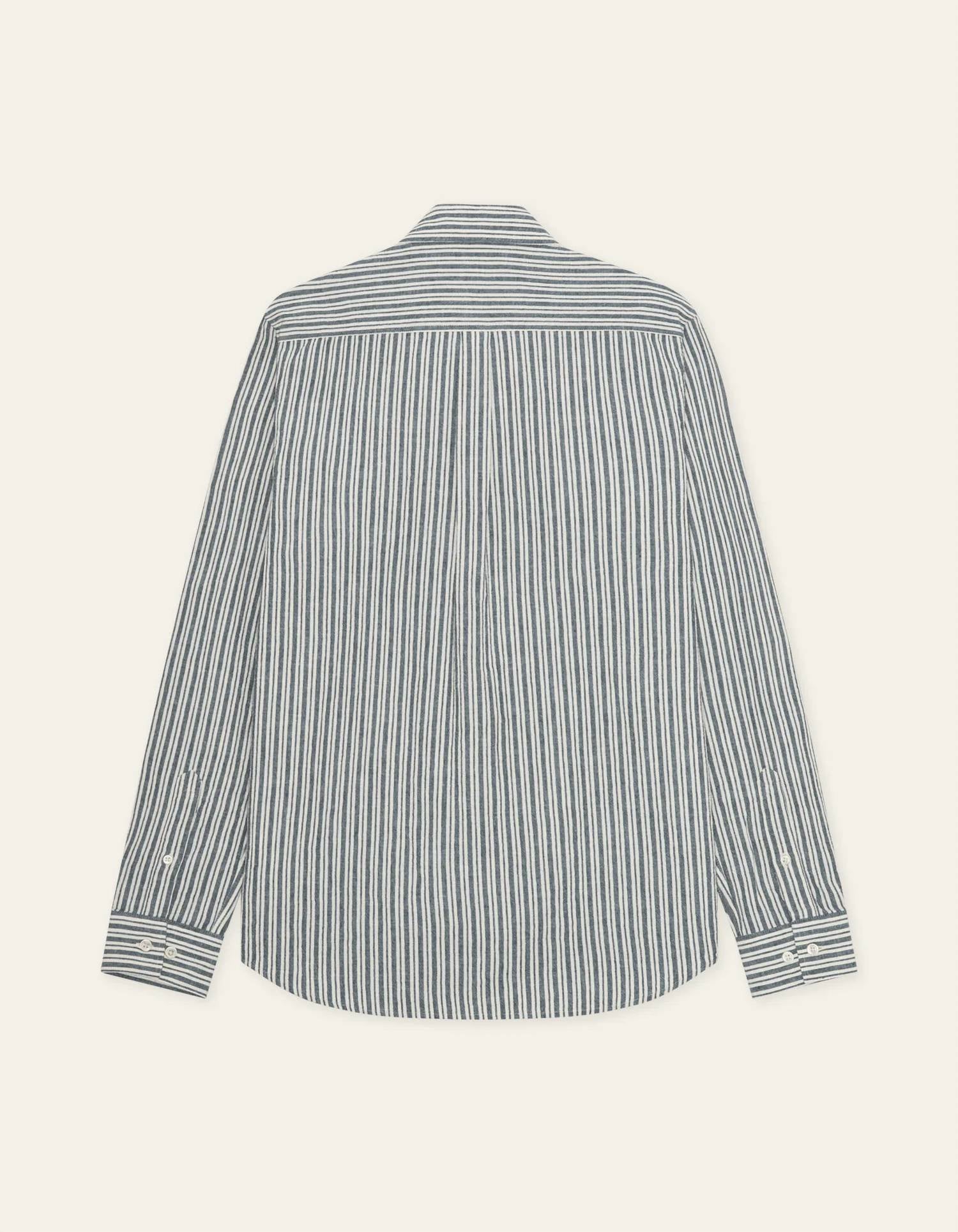 Les Deux - Stripe Cotton Linen Shirt