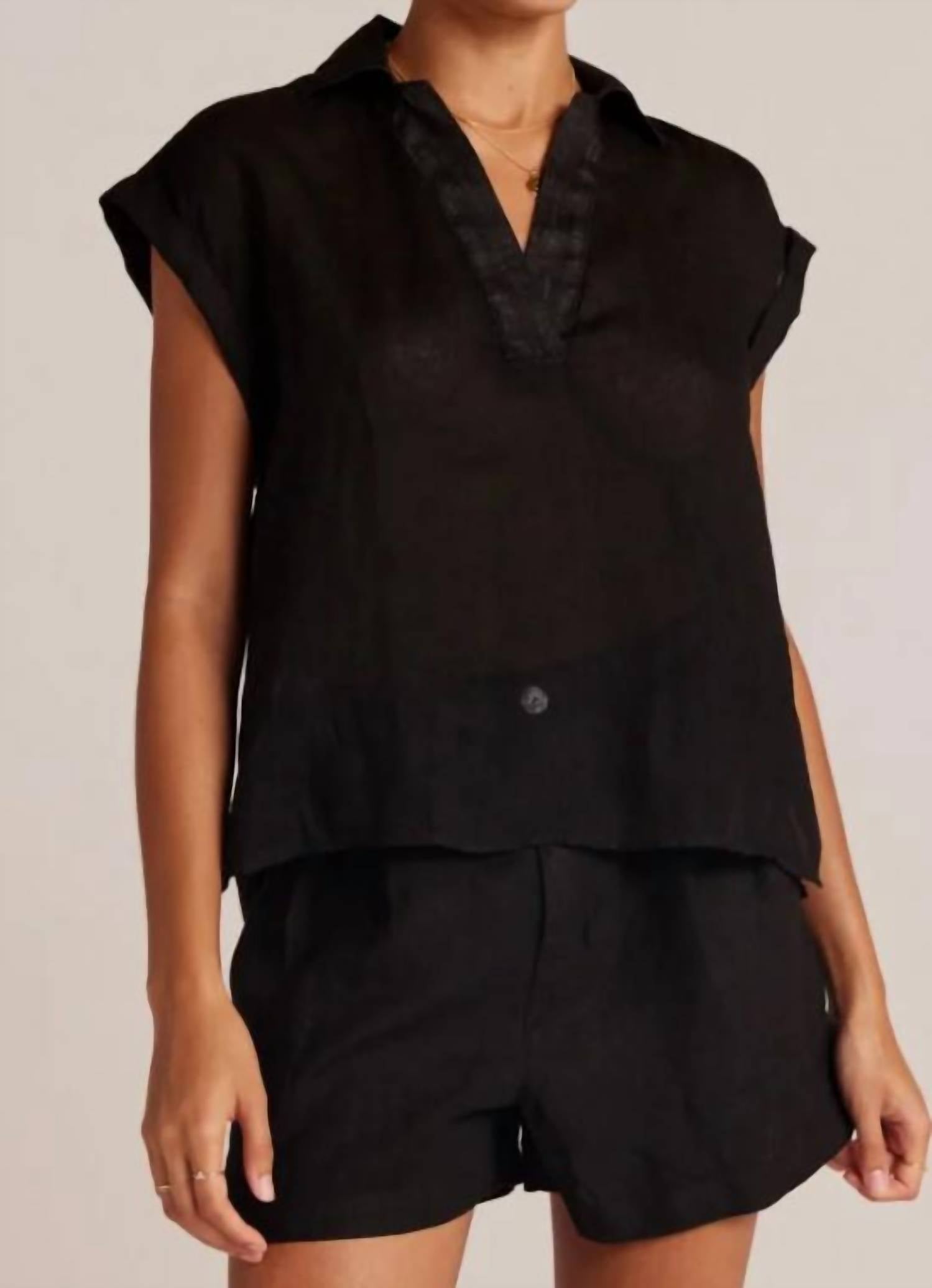 Bella Dahl - Cap Sleeve Henley Top