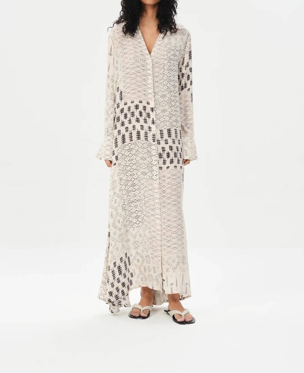 Maria Cher Zarate Jinny Long Dress in ecru - women's dress